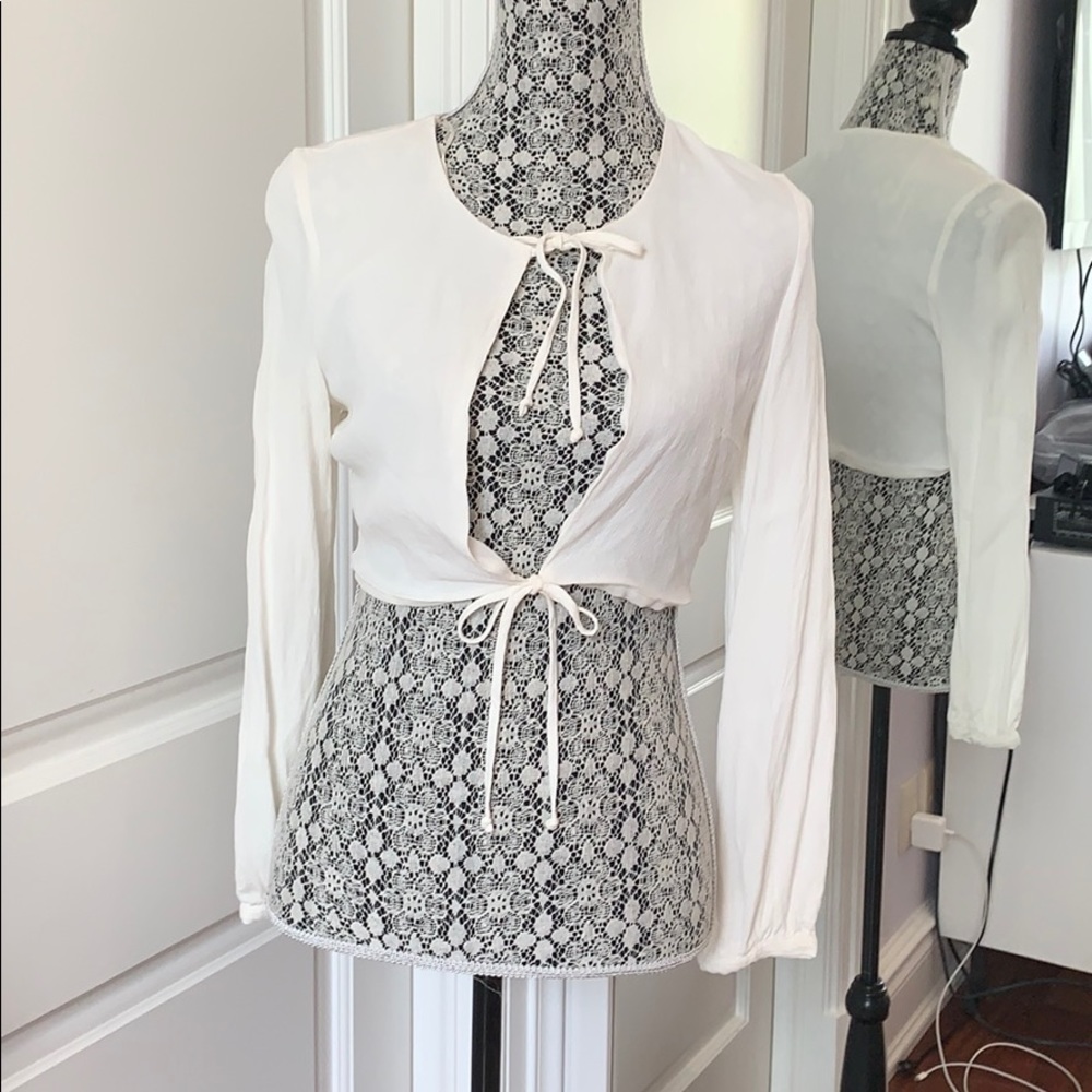 Nasty gal long sleeve tie up top